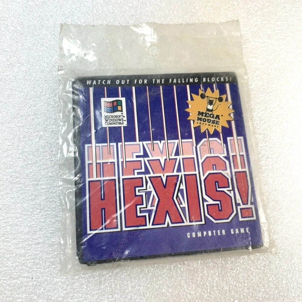 Hexis Computer Game, Mega Mouse Software, Floppy Disc, IBM &‎ Windows, Vintage